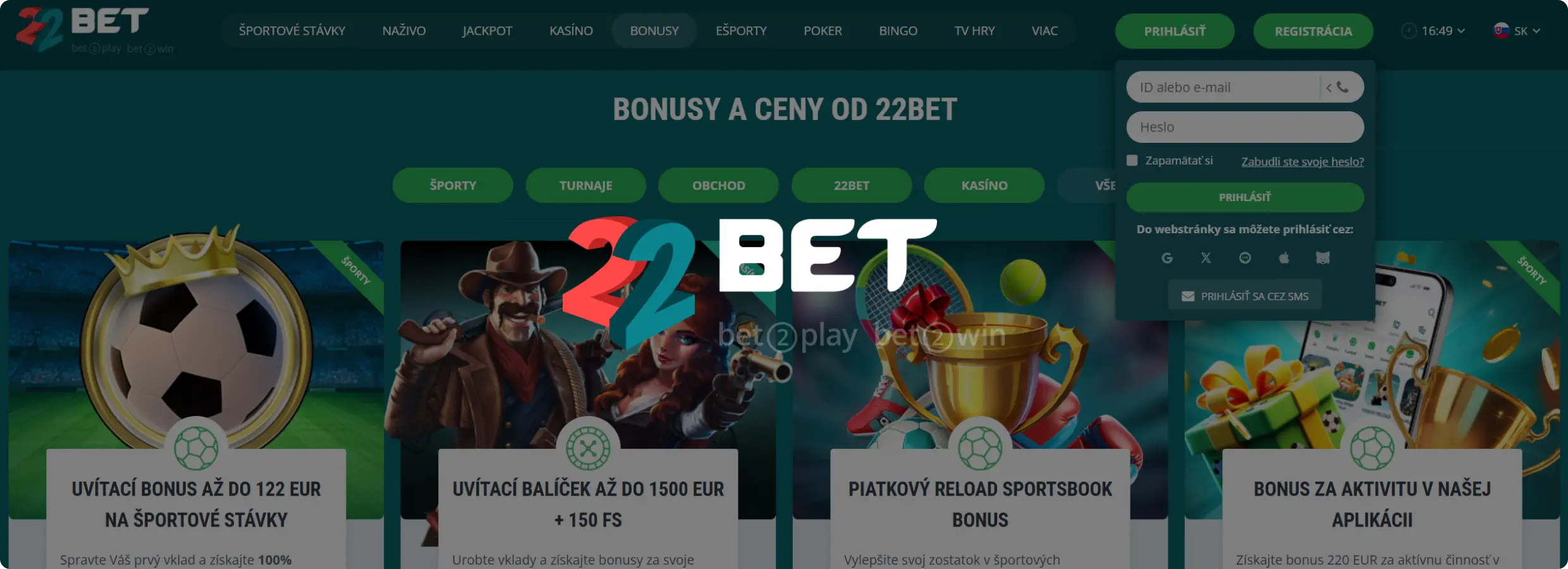 22Bet Propagačné Akcie